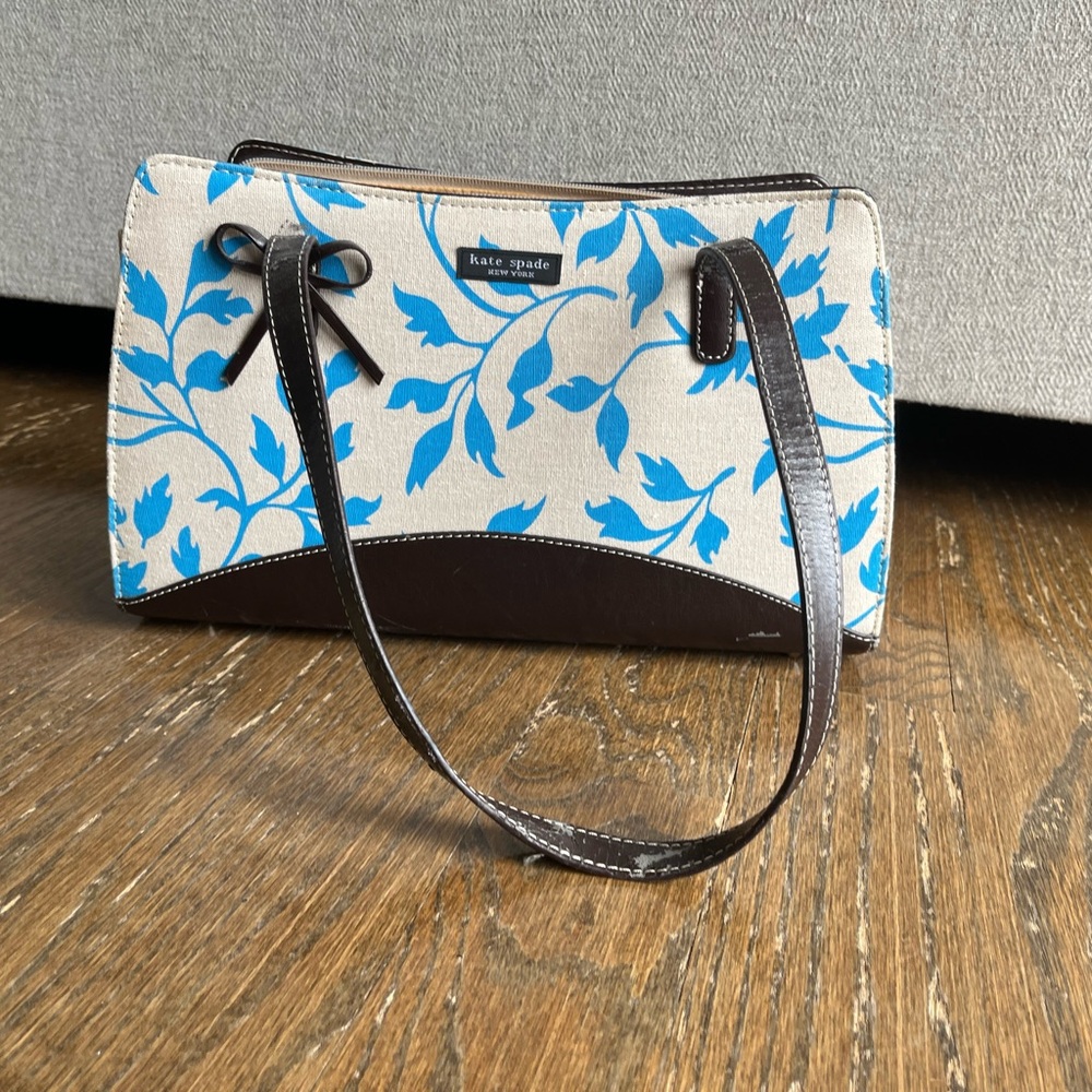 Kate Spade Blue and Brown Shoulder Bag